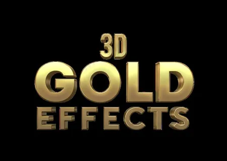 黄金字体特效图片