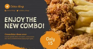 鸡腿薯条美食海报图片