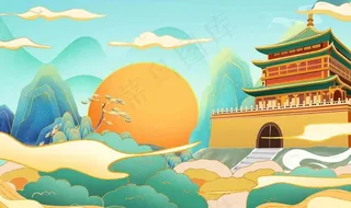 地标文化墙图片