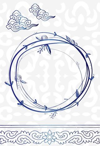 古典中国风青花瓷背景图片