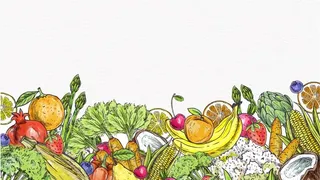 水果蔬菜手绘矢量图图片