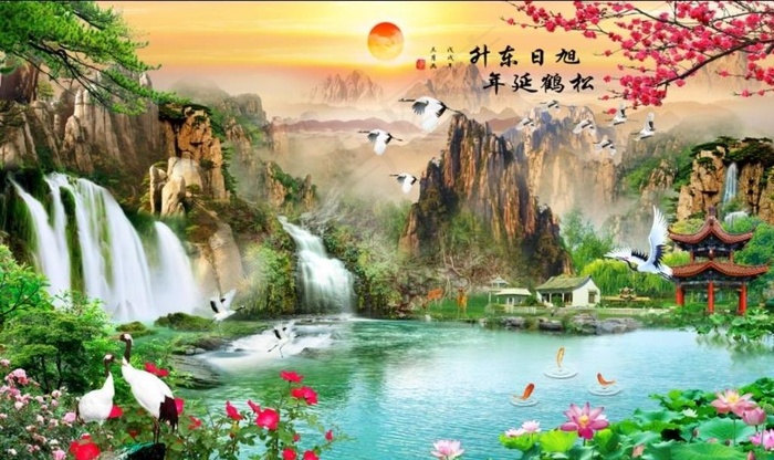旭日东升图片(9071x5669)psd模版下载