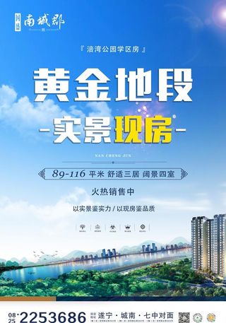 地产DM单 黄金地段 实景现房图片