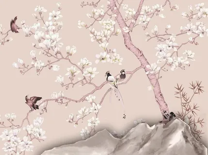 玉兰花新中式婚礼背景图片 玉兰花新中式婚礼背景图片