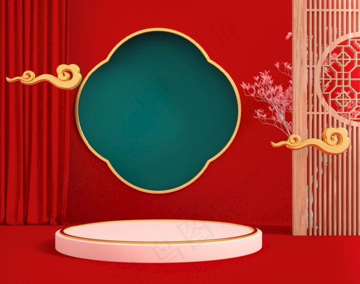 c4d模型格式psd格式中国风图片