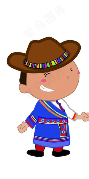 民族小娃娃图片