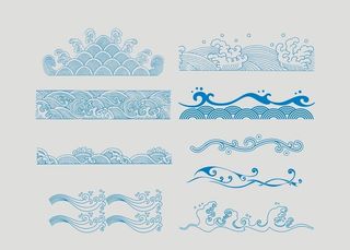 矢量水波纹线条图片