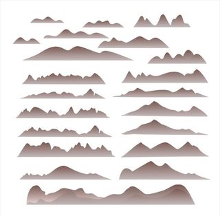 CDR矢量山峰图片