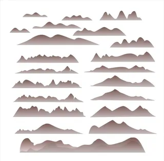 CDR矢量山峰图片