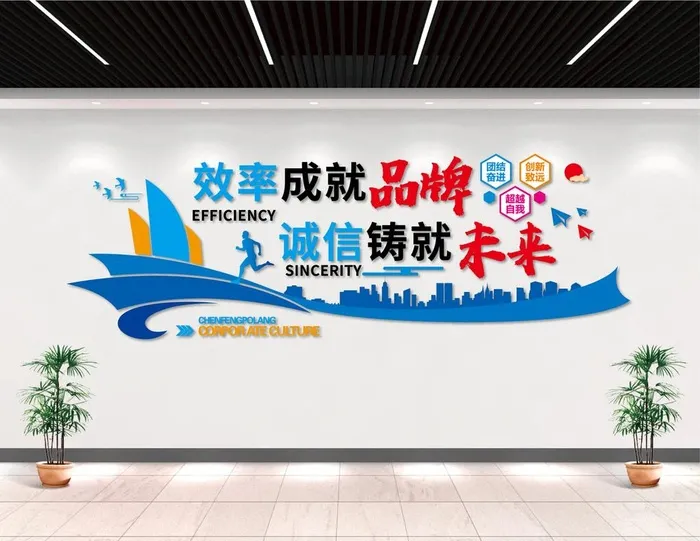 企业标语文化墙图片