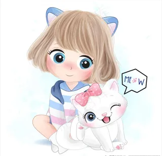 卡通可爱女孩图片