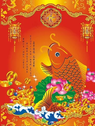 2009牛年年年有余吊牌图片