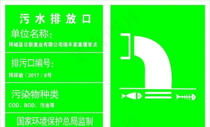 环保排污口图片psd模版下载