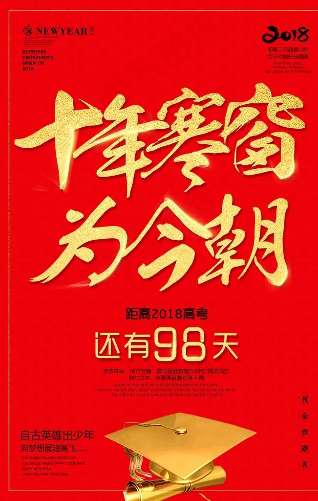 十年寒窗为今朝图片(3543x5315)psd模版下载