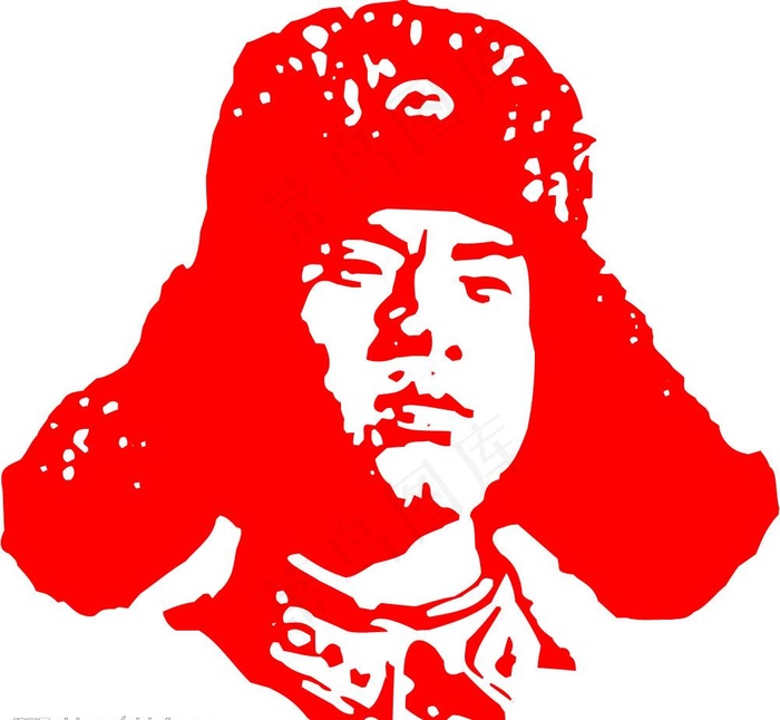 雷锋头像矢量图图片