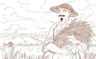 农民插画图片