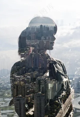 创意 城市 人物图片