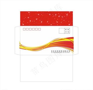 信封 红色线条素材图片