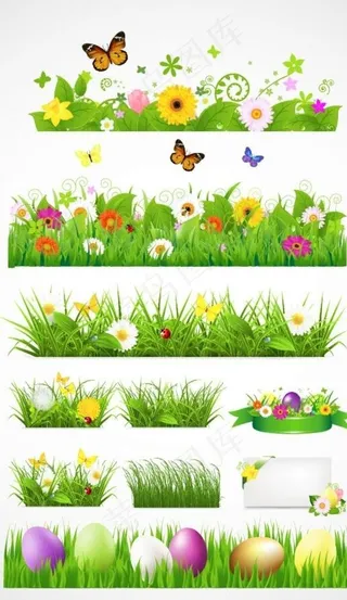 花草边  花草素材图片