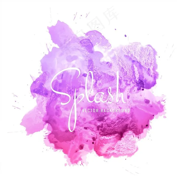 彩色泼墨素材图片