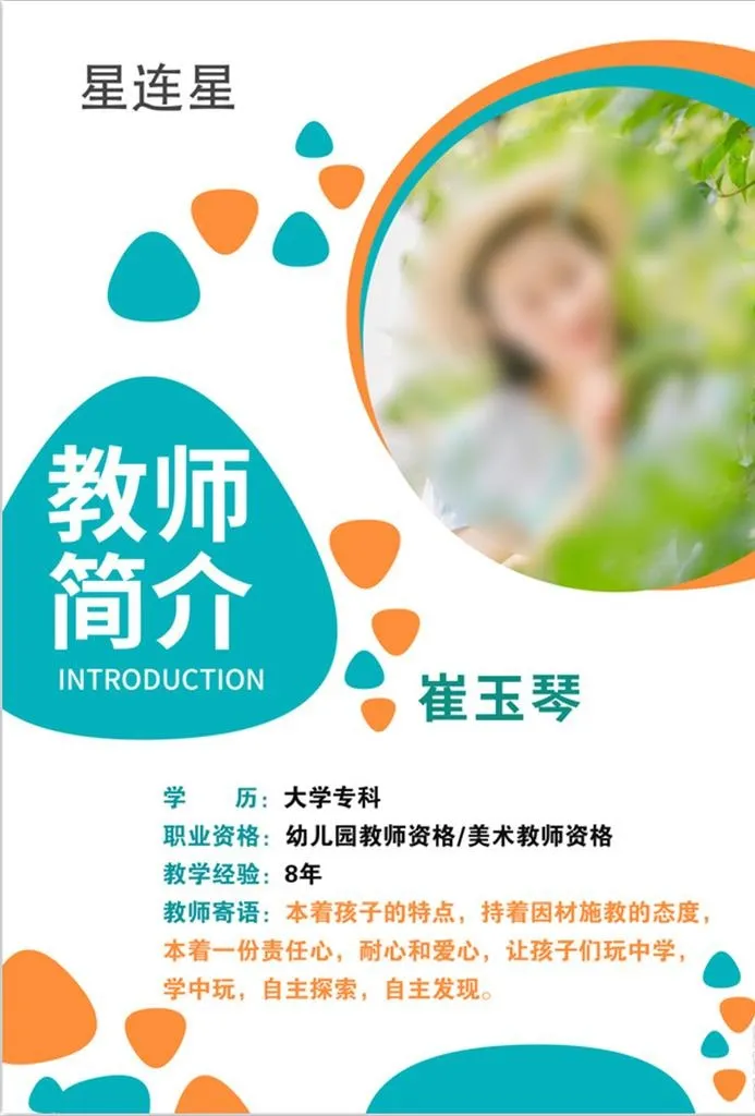 人物介绍  教师简介 简介海报图片(2480x3508)psd模版下载
