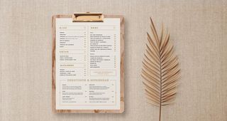 餐厅菜单样机图片