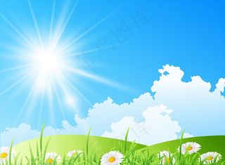 阳光与自然景观背景图片