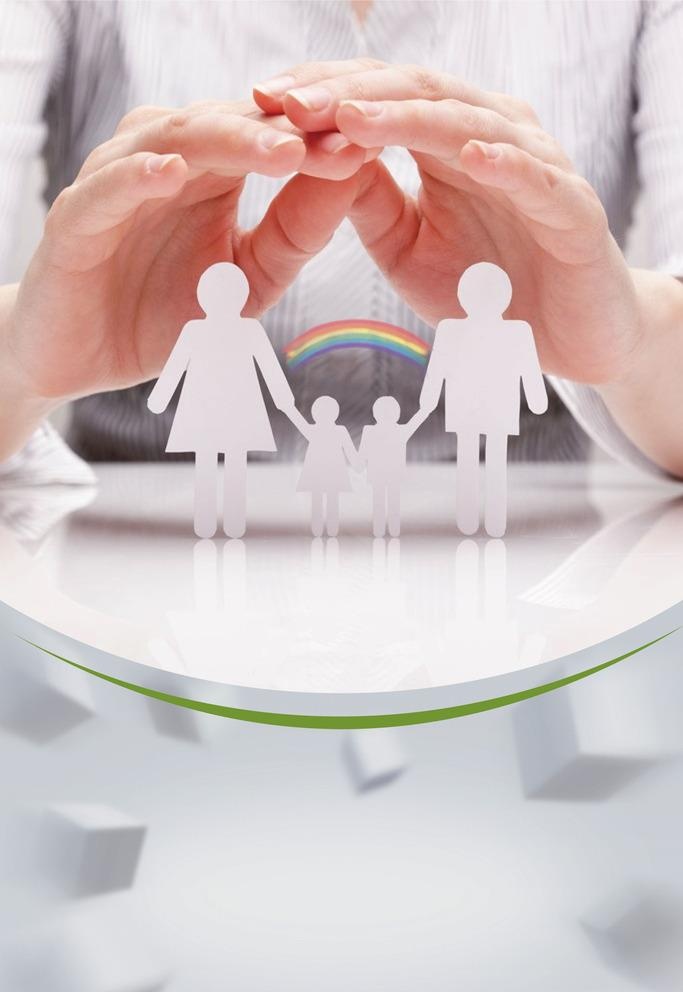 彩虹家庭守护背景图片