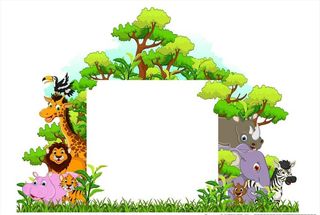 动物园可爱动物教育卡片图片