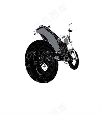 交通工具 摩托车后轮图片