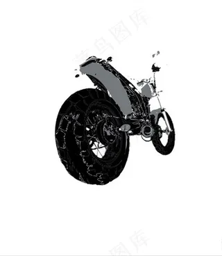 交通工具 摩托车后轮图片