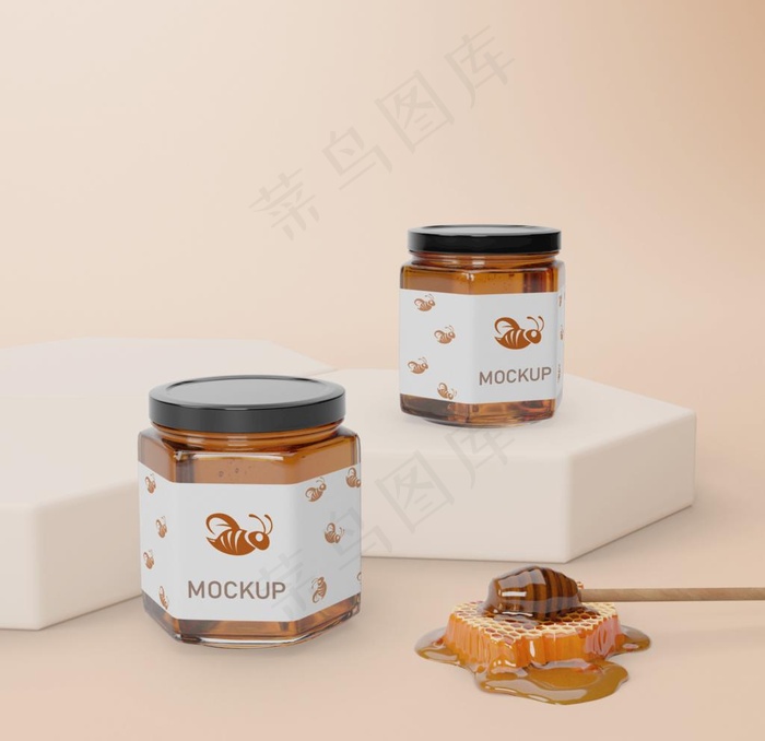 蜂蜜瓶样机图片