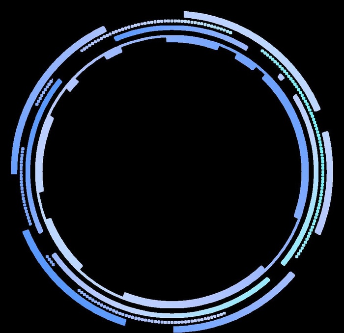 圆形科技感蓝色边框图片