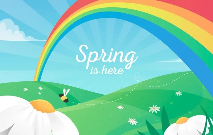 彩虹 彩色背景图片ai矢量模版下载