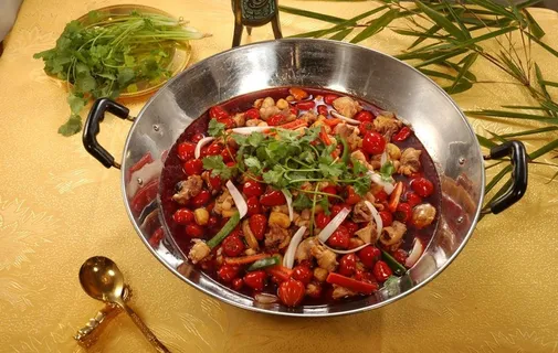 魔芋鸡火锅图片 魔芋鸡火锅图片