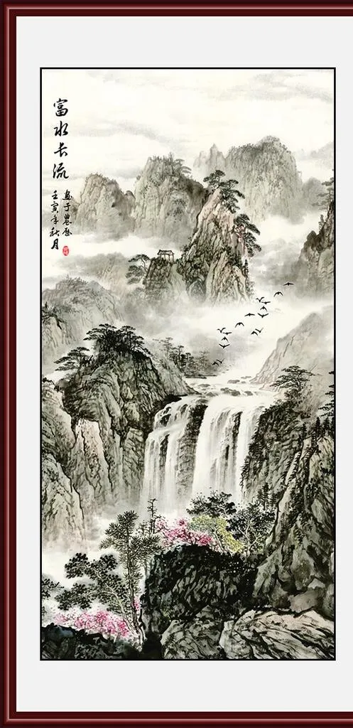 山水画图片(4724x9449)psd模版下载