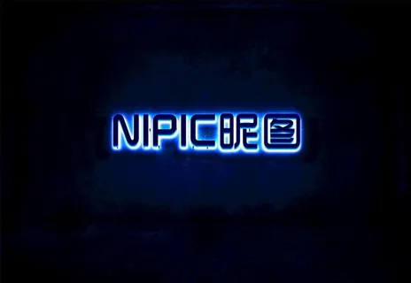 蓝色背光发光字图片