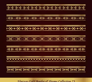 金色花边边框图片