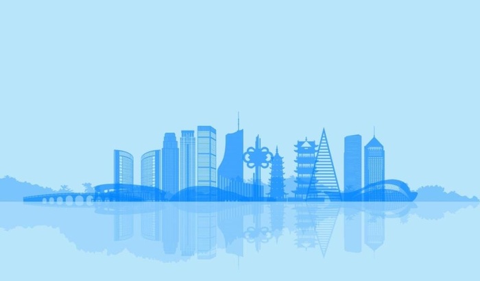 合肥城市剪影图片