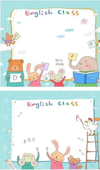 卡通动物相框图片