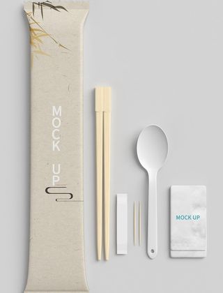 一次性餐具样机图片