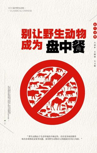 禁止食用野生动物图片
