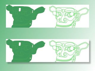 三星堆青铜纵目面具图片