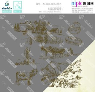 农场简画图片