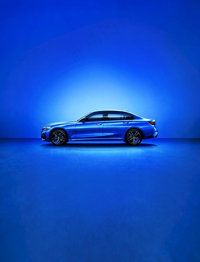 蓝色宝马汽车海报图片