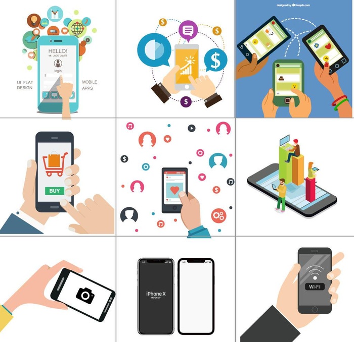 手机网络社交素材图片