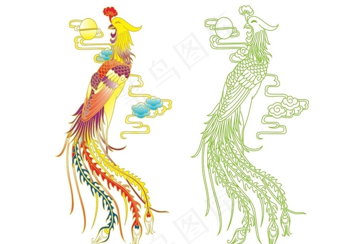 凤凰图片cdr矢量模版下载