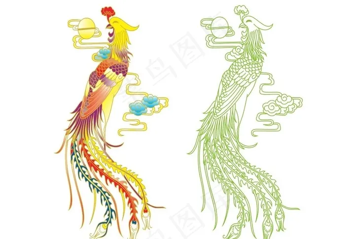 凤凰图片cdr矢量模版下载