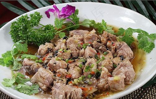 湘菜鼓汁蒸排骨图片