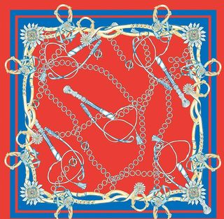 大牌链条方巾图片